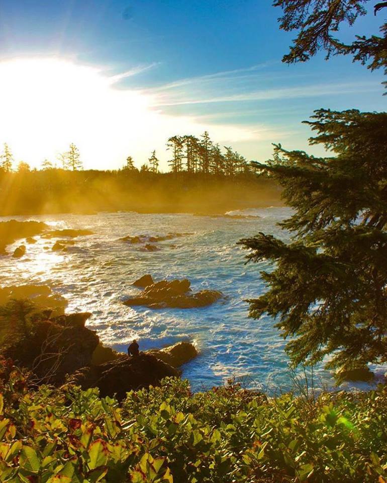 Pacific Ocean sunset at Drift Spa Ucluelet