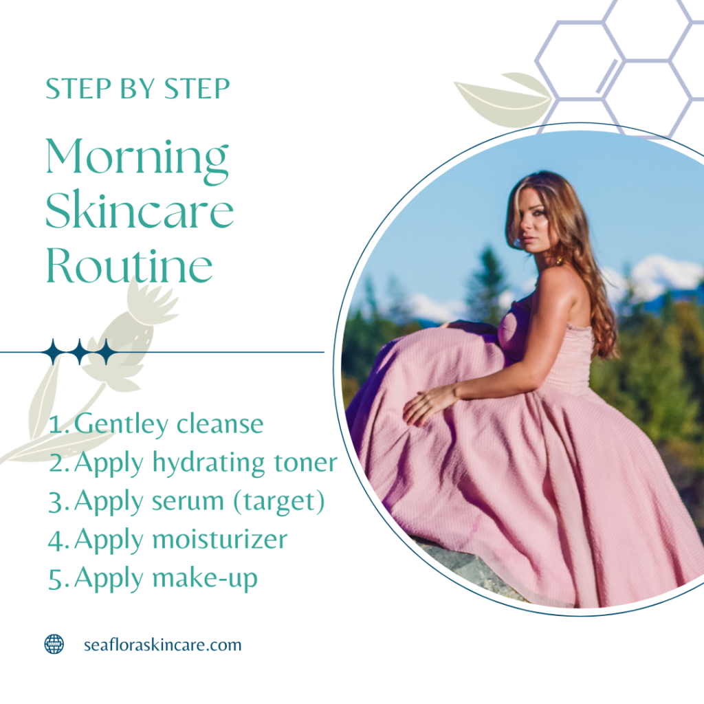 morning skincare routine by Seaflora