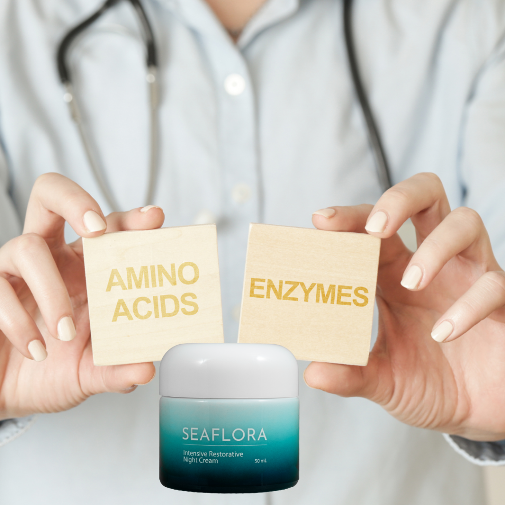 Intensive Restorative Night Cream - Seaflora Skincare Amino acids and enzymes to help skin