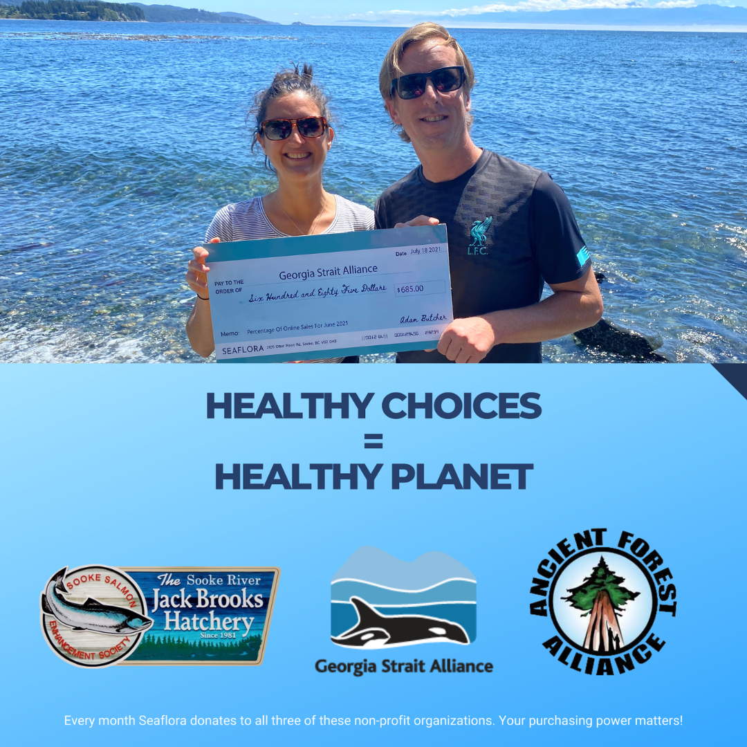 A Portion of Each Seaflora Purchase is Donated to 3 Local Non Profits - Seaflora Skincare Seaflora Skincare supporting the Georgia Strait Alliance