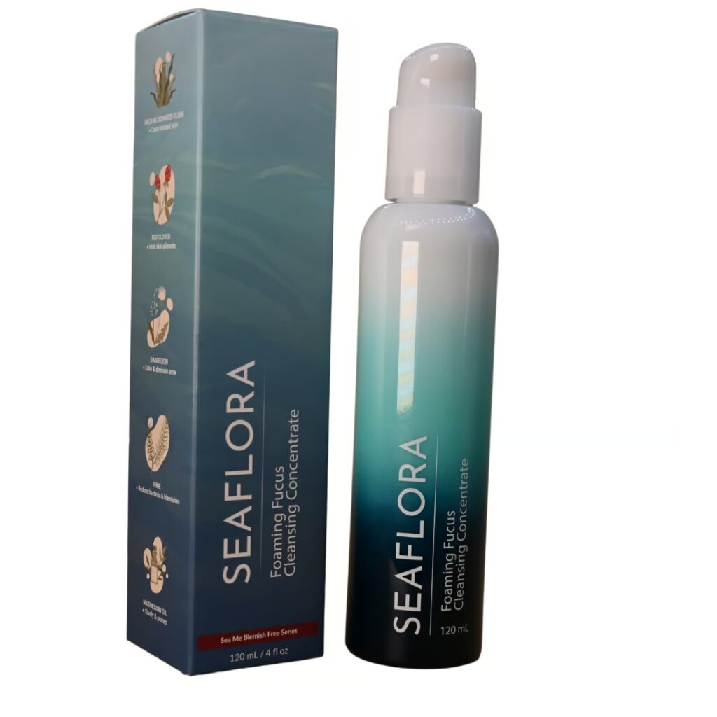 Fucus-Cleansing-with-boxpng - Seaflora Skincare Foaming Fucus Cleanser With Box which helps gain healthy skin.