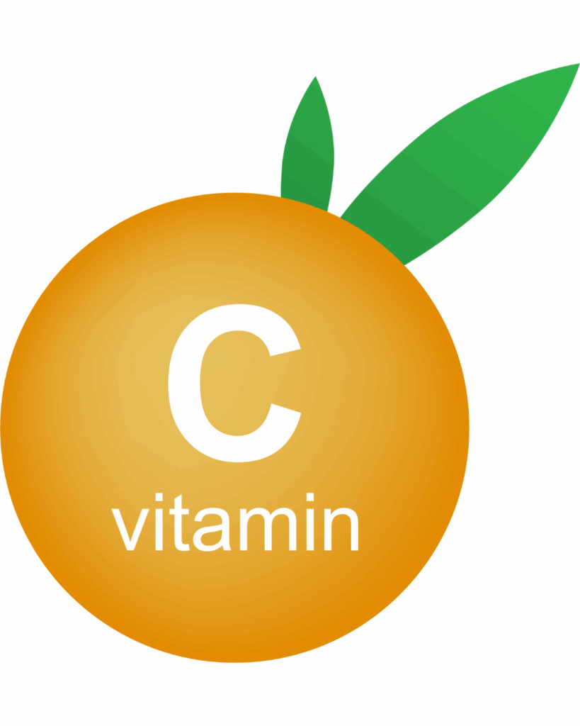 A graphic of an Orange depicting Vitamin C.