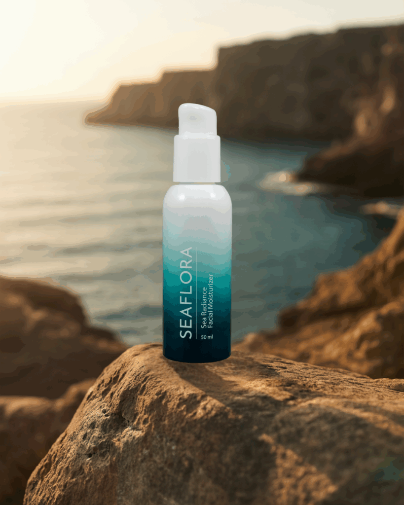 Seaflora's Sea Radiance Facial Moisturizer that contains Peptides.