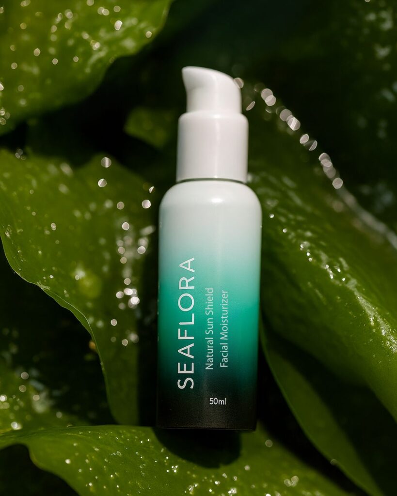 Seaflora's Natural Sun Shield to help protect your microbiome.