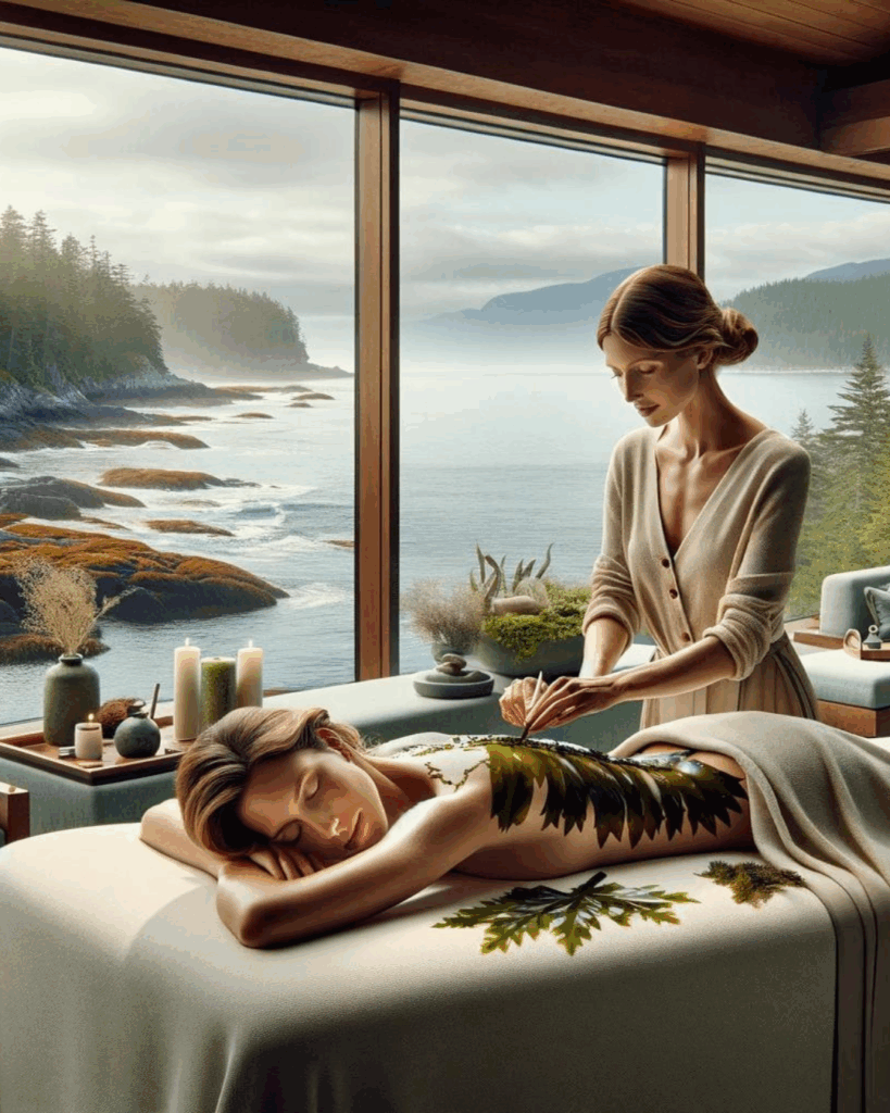 Seaweed spa wrap- Thalassotherapy  treatment.