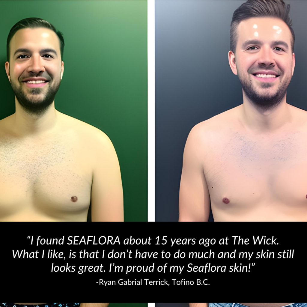 Seaflora Skincare testimonial for oily skin type