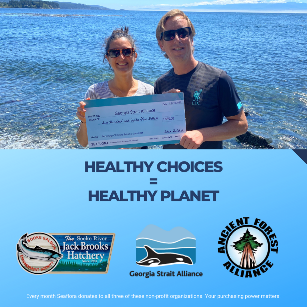 A Portion of Each Seaflora Purchase is Donated to 3 Local Non Profits - Seaflora Skincare Seaflora Skincare supporting the Georgia Strait Alliance