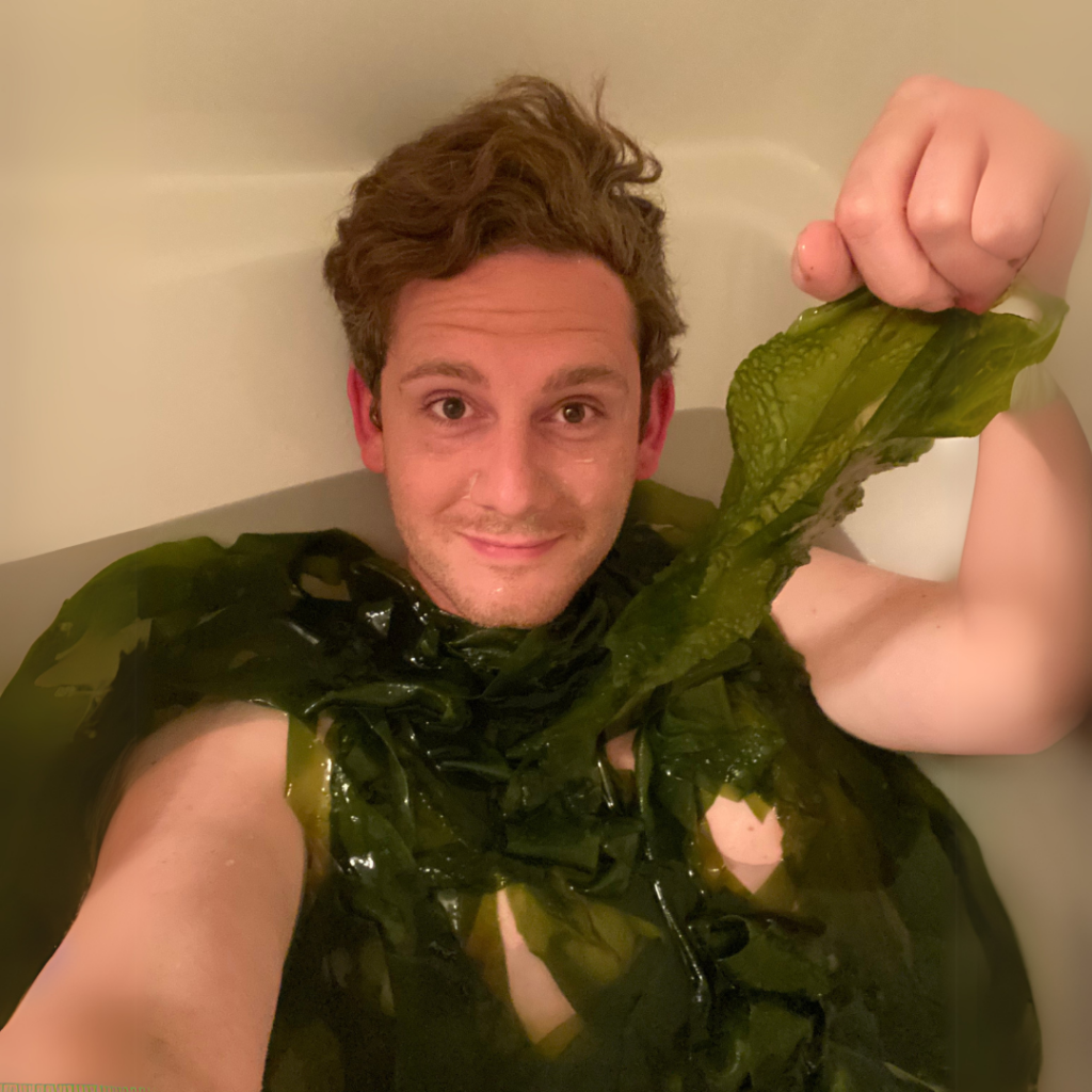 Using seaweed for bath soaks which is good for the body.