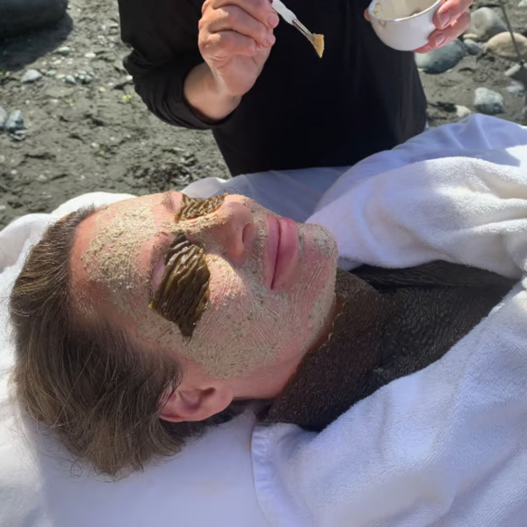 Potent Sea Kelp Facial Masque in use along with Seaweed Eye Masque which is good for the body.