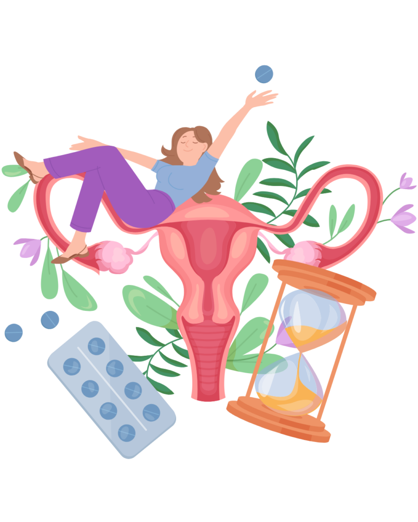 Visualizing Hormonal Health: Ovaries, Contraceptives, and the Passage of Time - Seaflora Skincare An image of Hormones along with oral contraceptive pill.