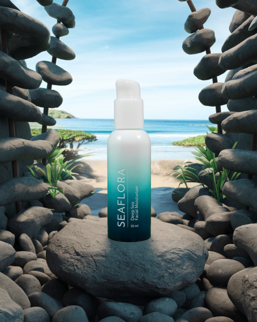 Seaflora's Deep Sea Facial Moisturizer that contains Squalene.