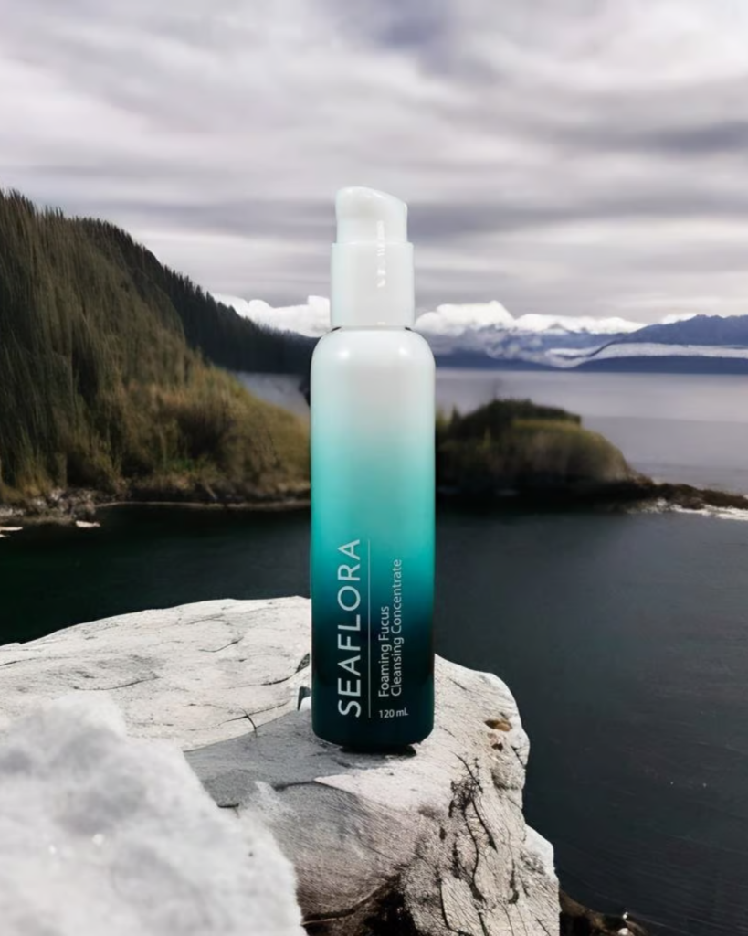 Nature's Harmony: Seaflora Foaming Fucus Cleansing Concentrate Amidst Serenity - Seaflora Skincare Seaflora's Foaming Fucus Cleansing Concentrate that can help with balancing hormones.