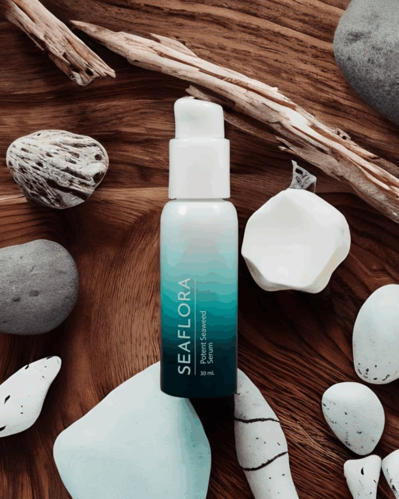 Potent Seaweed Serum by Seaflora – Nature-Inspired Skincare - Seaflora Skincare Seaflora's Potent Seaweed Serum that contains Vitamin C.