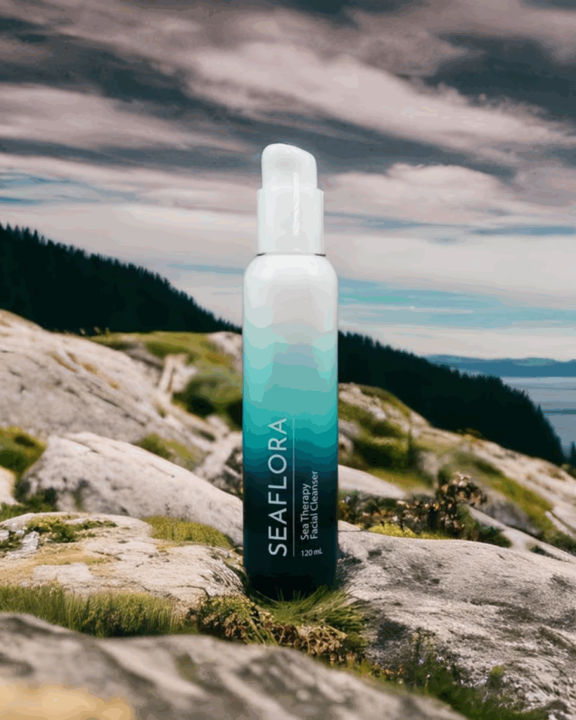 Seaflora Sea Therapy Cleanser in Nature – West Coast of Vancouver Island - Seaflora Skincare Seaflora's Sea Therapy Facial Cleanser that contains Antioxidants from Seaweed.