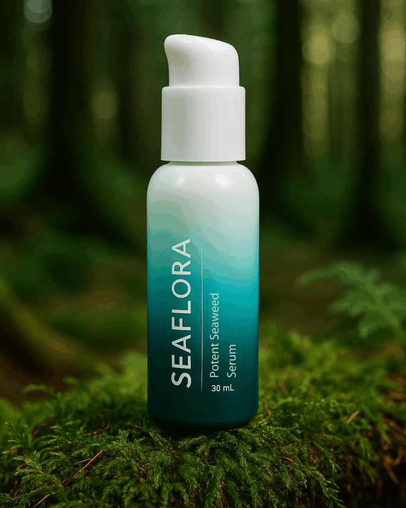 Forest Elixir: Seaflora's Potent Seaweed Serum on Moss - Seaflora Skincare Seaflora Skincare Potent Seaweed Serum