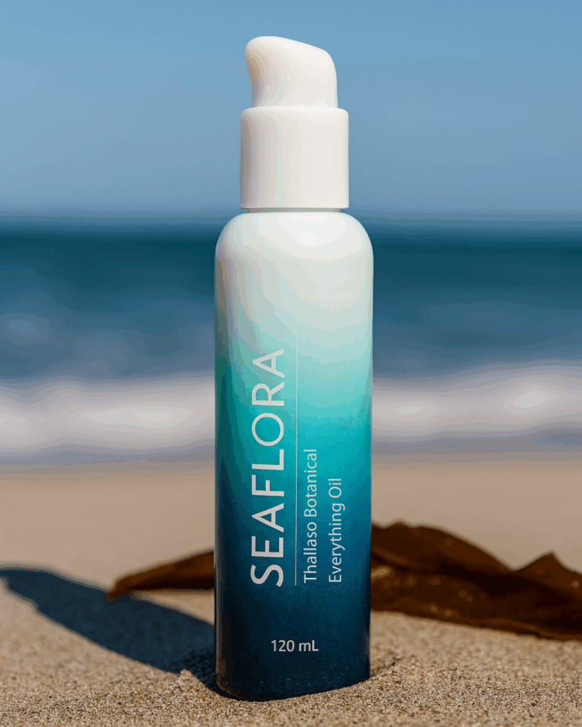 Seaflora's Thallaso Botanical Everything Oil on the Beach - Seaflora Skincare Seaflora Skincare Thallaso Botanical Everything Oil