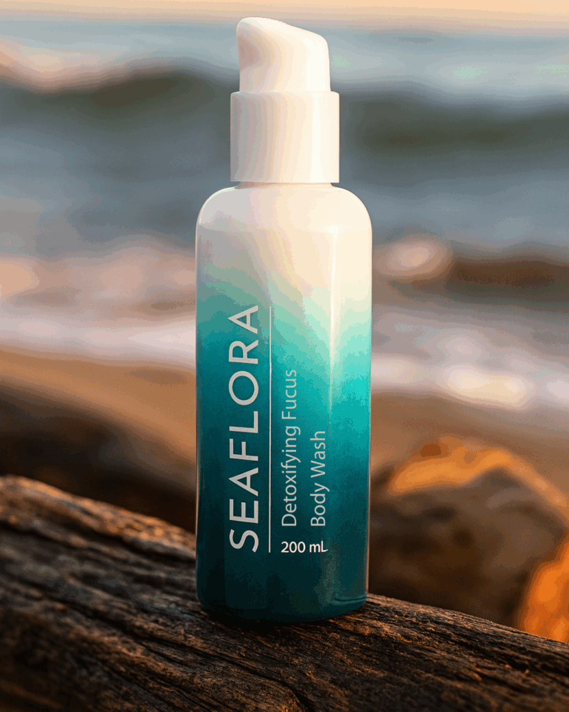 Detoxifying Fucus Body Wash on the Beach - Seaflora Skincare Seaflora Skincare Detoxifying Fucus Body Wash