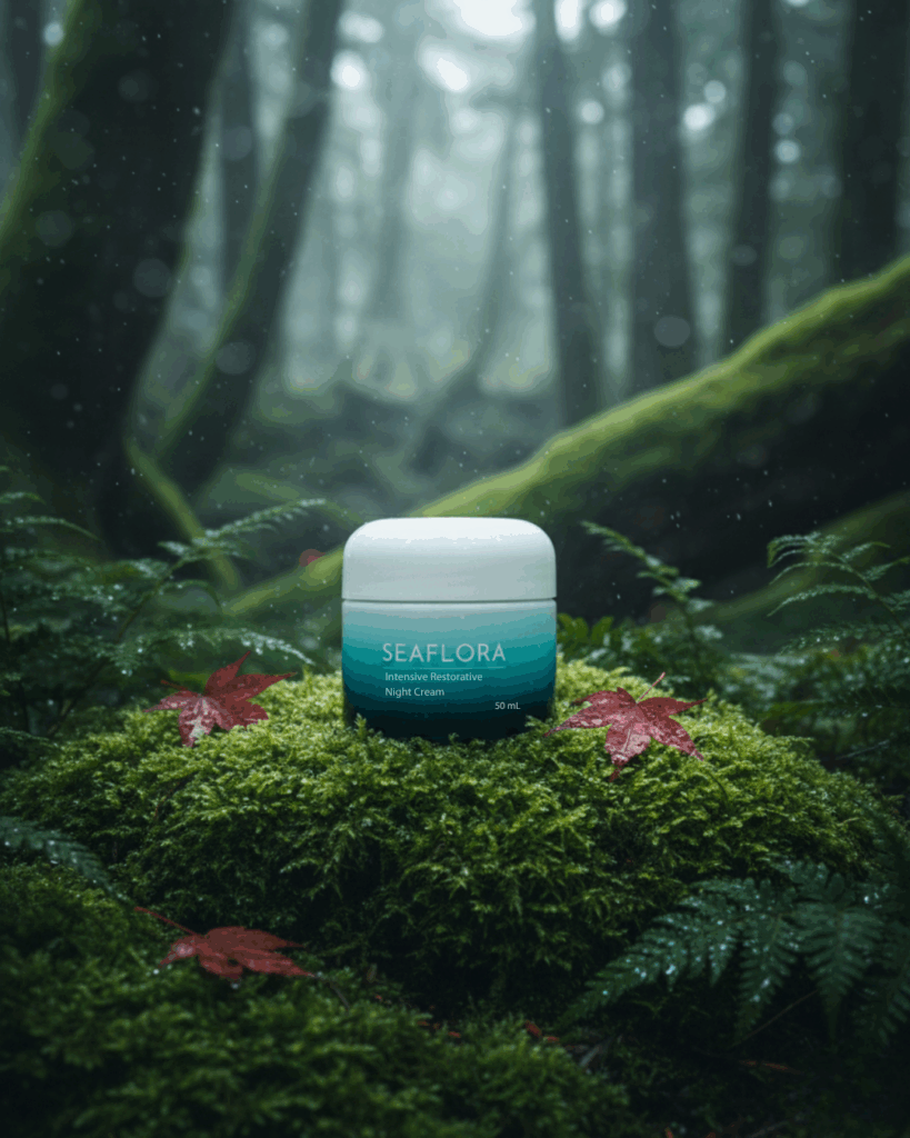 Seaflora's Intensive Restorative Night Cream which contains Seaweed.