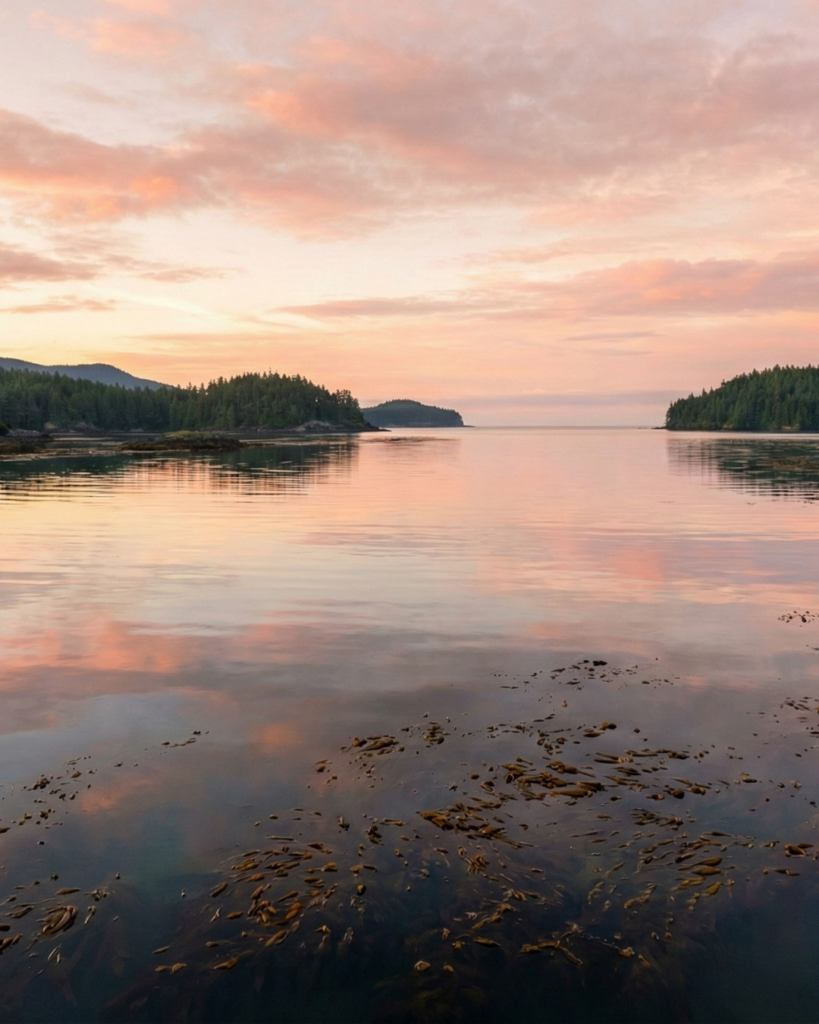 Seaweed floating in water